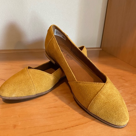 Toms Shoes Toms Julie Pointed Toe Mustard Suede Flats Poshmark